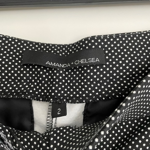 AMANDA & CHELSEA Alex Polka Dot Trousers In Black/white - Picture 3 of 3